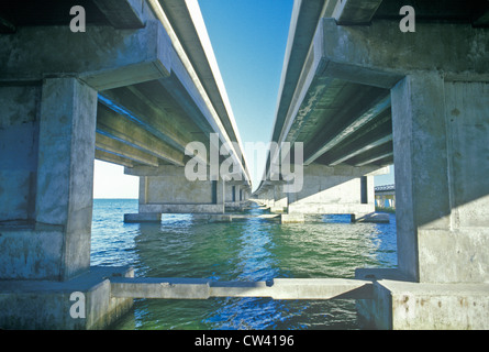 Tampa Sunshine Skyway Bridge, world's longest cable-stayed concrete bridge, Tampa Bay, Florida Stock Photo