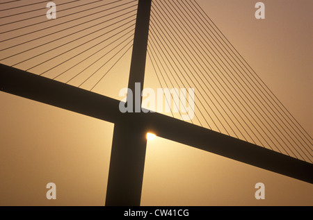 Tampa Sunshine Skyway Bridge, world's longest cable-stayed concrete bridge, Tampa Bay, Florida Stock Photo