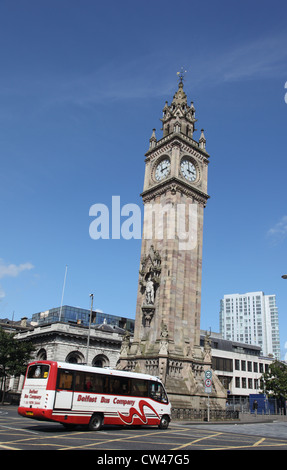 The leaning clock tower, High Street, Belfast, Northern Ireland Stock Photo