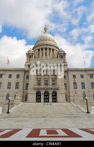 Front entrance of the Rhode Island State House Stock Photo