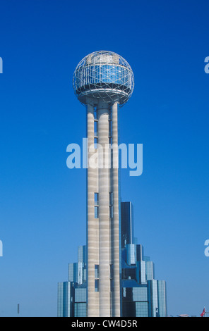 Detail of Reunion Tower in Dallas, TX Stock Photo