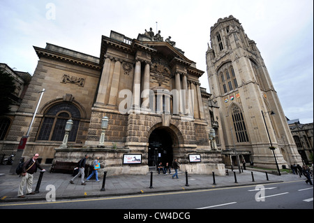 The 'Banksy Versus Bristol Museum' exhibition June 2009 - general view of Bristol's City Museum and Art gallery (left) with the Stock Photo