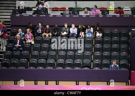 EMPTY SEATS AT THE LONDON 2012 OLYMPIC GAMES VENUES Stock Photo