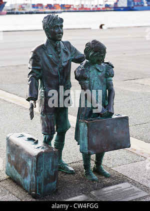 Child Migrants statue on Victoria Quay in Fremantle Western Australia. Stock Photo
