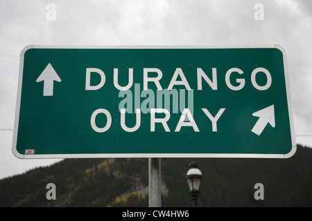 Durango Colorado US 550 Highway. Scenic Sunset and the Mountains Vista ...
