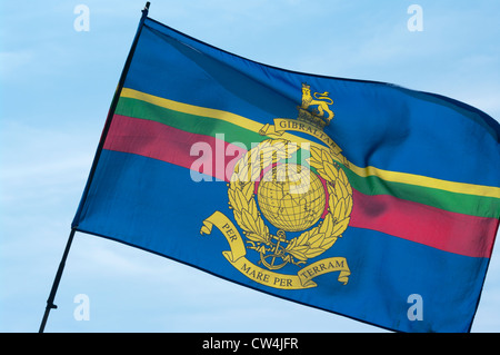 Regimental Flag Of Ther Royal Marines UK Stock Photo