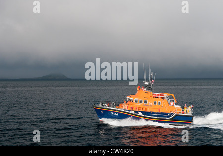 RNLI Lifeboat Ivan Ellen undergoing sea trials off Penzance Cornwall Stock Photo