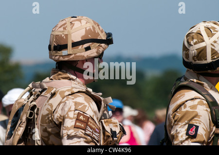 British Soldiers In Desert Combat Fatigues Uniform Stock Photo