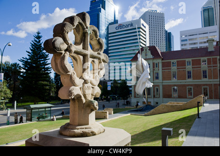 Perth Western Australia - The Westminster Cross at St Georges Cathedral in Perth, Western Australia. Stock Photo