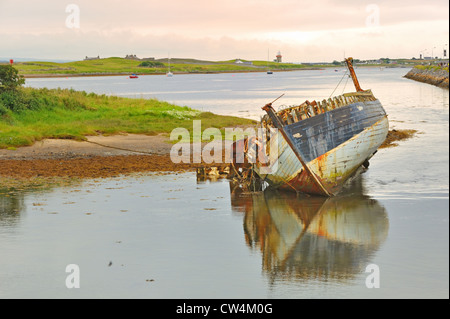 Old fishing boat in ireland Stock Photo