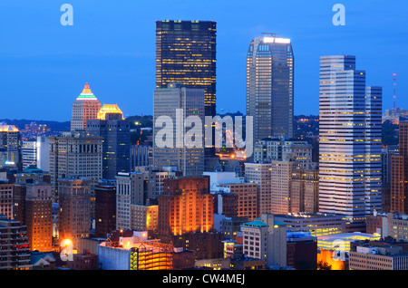 Skyscrapers in downtown Pittsburgh, Pennsylvania, USA. Stock Photo