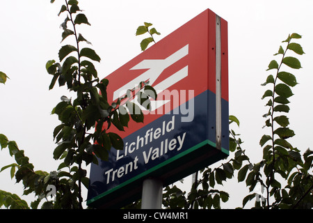 Lichfield Trent Valley Railway Station view showing the two West