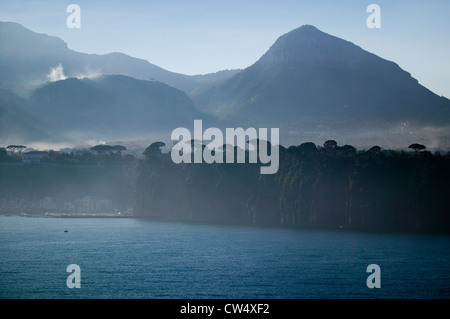 View from water City Capri an Italian island off Sorrentine Peninsula on south side Gulf Naples in region Campania Province Stock Photo