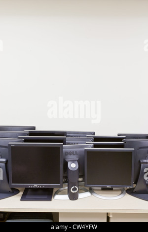 Outdated computer monitors slated for recycling. Stock Photo