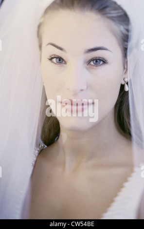 Portrait of a bride smiling Stock Photo