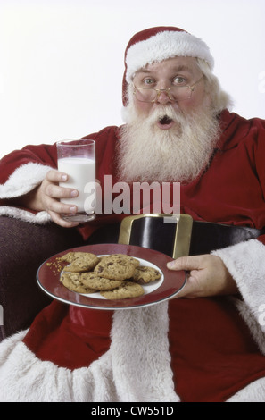 Portrait of a man dressed as Santa Claus Stock Photo