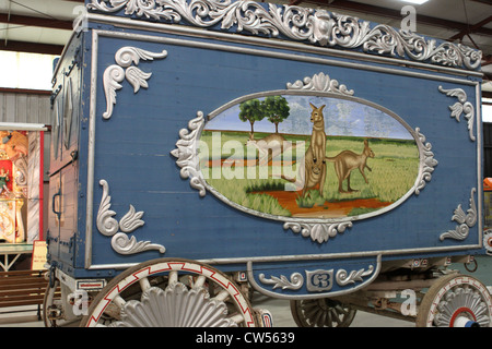 An old circus wagon at the Circus World Museum.