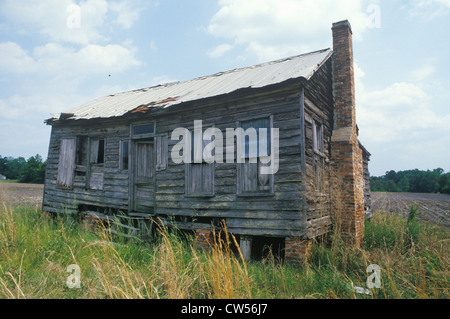 Slave quarters on a plantation in the South Stock Photo