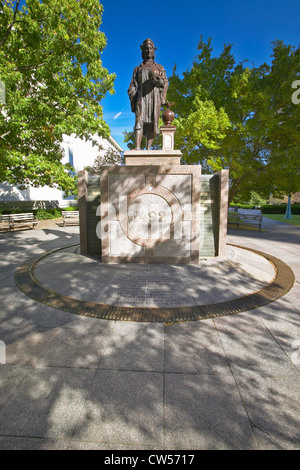 Statue of Christopher Columbus at State Capitol in Columbus, Ohio Stock Photo