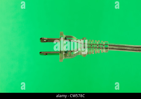 Electrical power plug. Two-prong NEMA 1 electrical plug, USA. Stock Photo