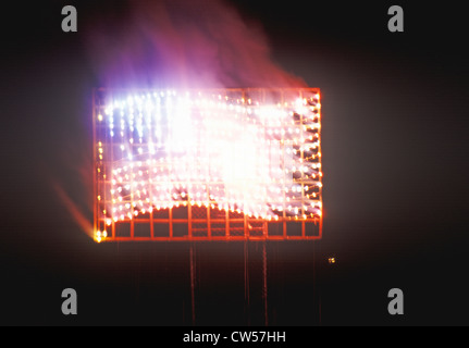 American Flag Firework display Stock Photo