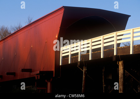 The Roseman Covered Bridge in Madison County, Iowa Stock Photo