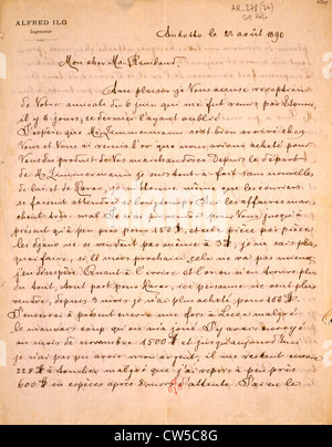 Handwritten letter by Arthur Rimbaud Stock Photo - Alamy
