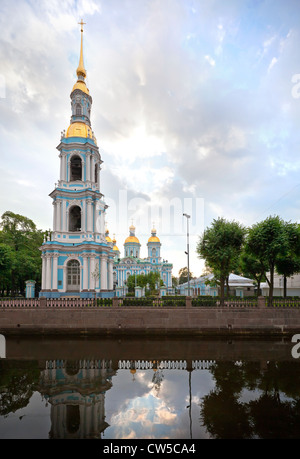 St. Nicholas Naval Cathedral in St.Petersburg Stock Photo