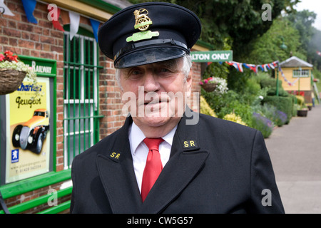 East Hants Railway / Watercress Line: station master Stock Photo