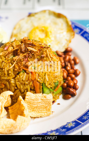 nasi goreng, indonesian fried rice. A common asian cuisine. Stock Photo