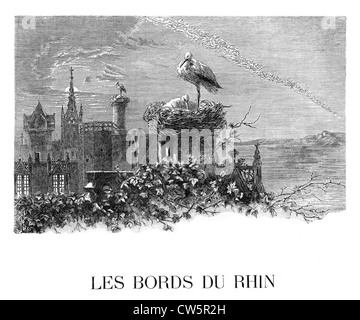 Dumas, 'Les bord du Rhin' Stock Photo