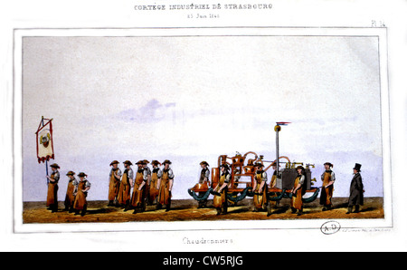 Procession of trade guilds in Strasburg, The Coppersmiths Stock Photo