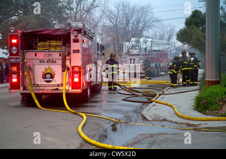 Firefighters respond to an emergency in Boise, Idaho, USA. Stock Photo