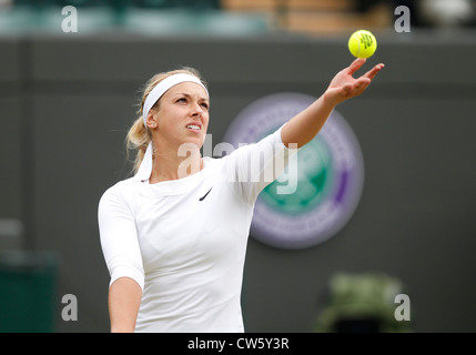 Sabine Lisicki (GER) in action at Wimbledon Stock Photo