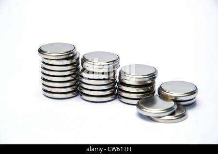 coin battery Stock Photo
