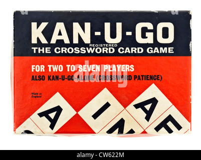 Vintage KAN-U-GO crossword card game Stock Photo