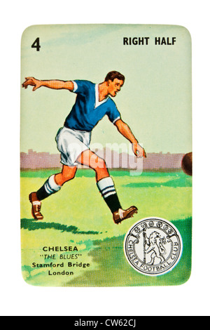 Chelsea right-half card from vintage 1950's Goal! card game (Pepys Series) by Castell Brothers, London Stock Photo