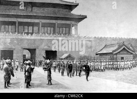 Boxer Rebellion 1900, Military Parade in the Imperial Palace of Stock ...