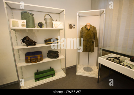 Europe, Germany, Brandenburg, Berlin, the STASI office, secret police of the old GDR, objects used by the spies Stock Photo