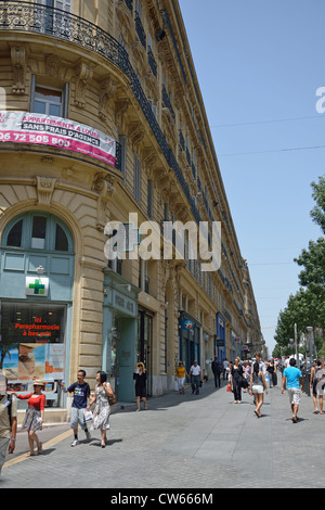 Rue de la République (shopping street), Marseille, Bouches-du-Rhône Department, Provence-Alpes-Côte d'Azur, France Stock Photo