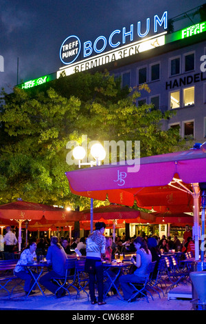 Nighlife in the famous Bermudadreick in Bochum, Germany, North Rhine-Westphalia, Ruhr Area, Bochum Stock Photo