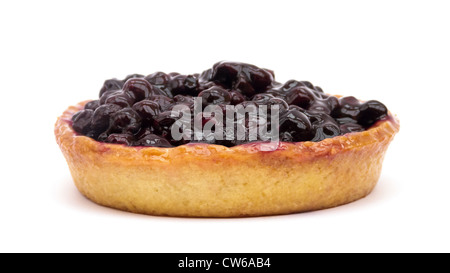 Blueberry Pie on White Stock Photo