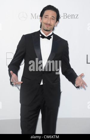 Adrien Brody arrives for the amfAR Cinema Against AIDS benefit at the Hotel du Cap-Eden-Roc, during the Cannes film festival. Stock Photo