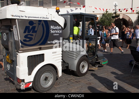 street cleaner Gibraltar Stock Photo