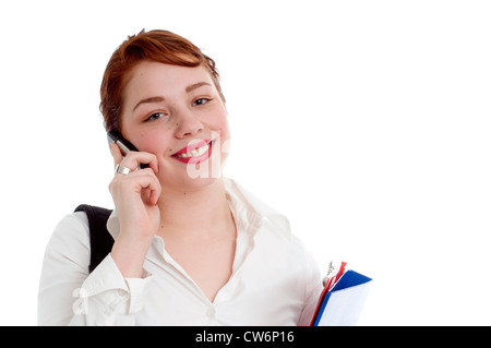 female student with cellular Stock Photo