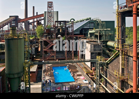 swimming pool at Kokerei Zollverein, Essen-Katernberg, Germany, North Rhine-Westphalia, Ruhr Area, Essen Stock Photo