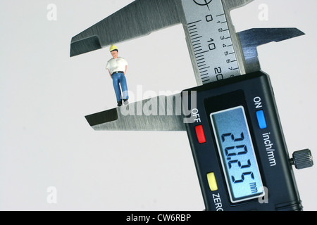 digital caliber with figure Stock Photo
