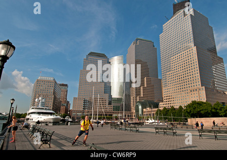 Financial Center Harbor Port One World Trade Center New York City Manhattan Stock Photo