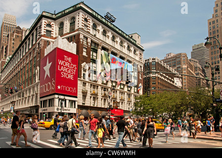 Macy's Herald Square is the flagship department store, New York City Manhattan Stock Photo