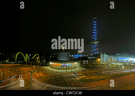 radio tower on fairground in Berlin, Germany, Berlin Stock Photo